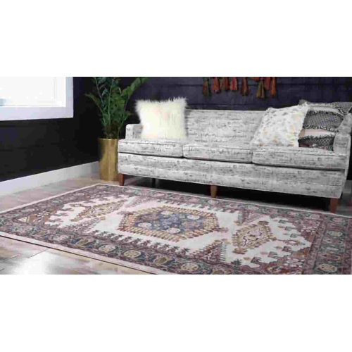 Three Posts™ Vern Oriental Area Rug in Cream/Brown/Blue & Reviews Wayfair